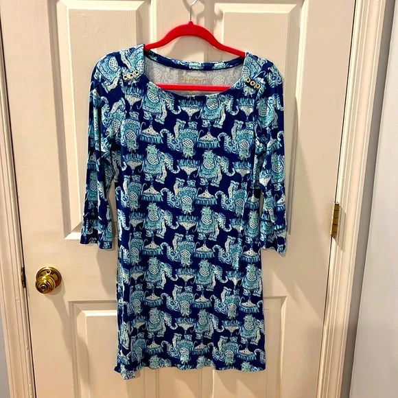 Lilly Pulitzer Sophie Dress Joy Ride Elephants - Picture 2 of 5